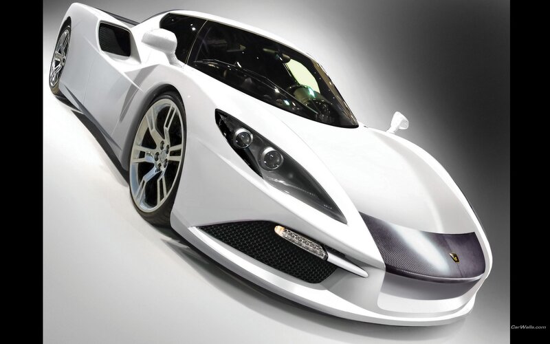 white sports car concept