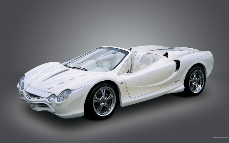 white sports car concept