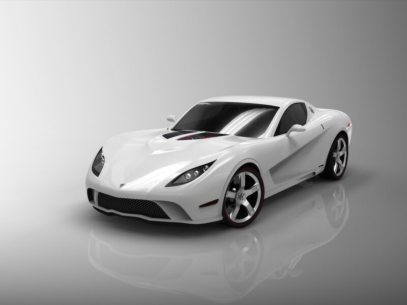 white sports car concept