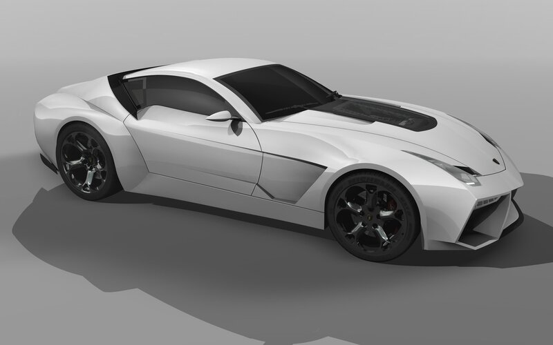 white sports car concept