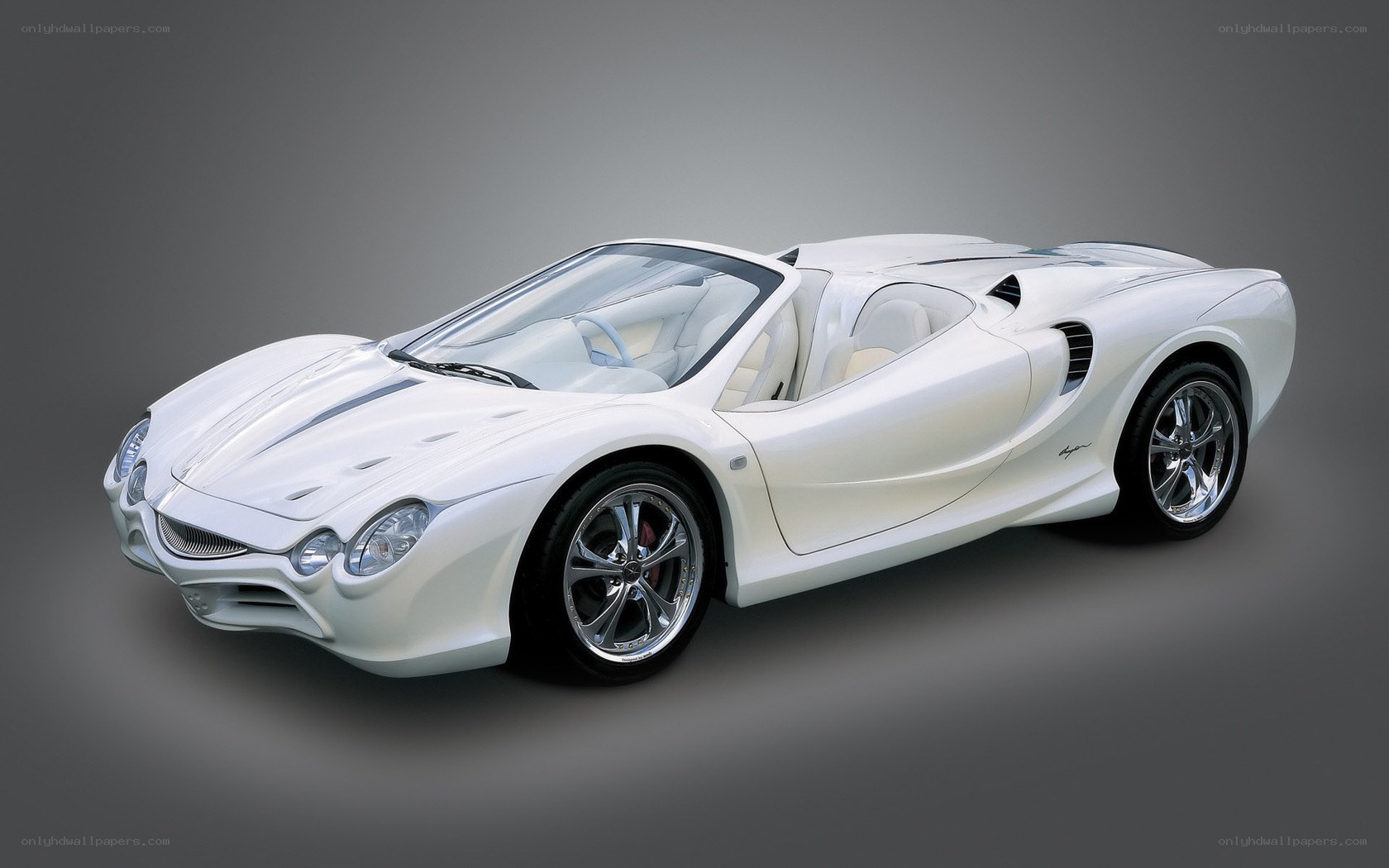 white sports car concept