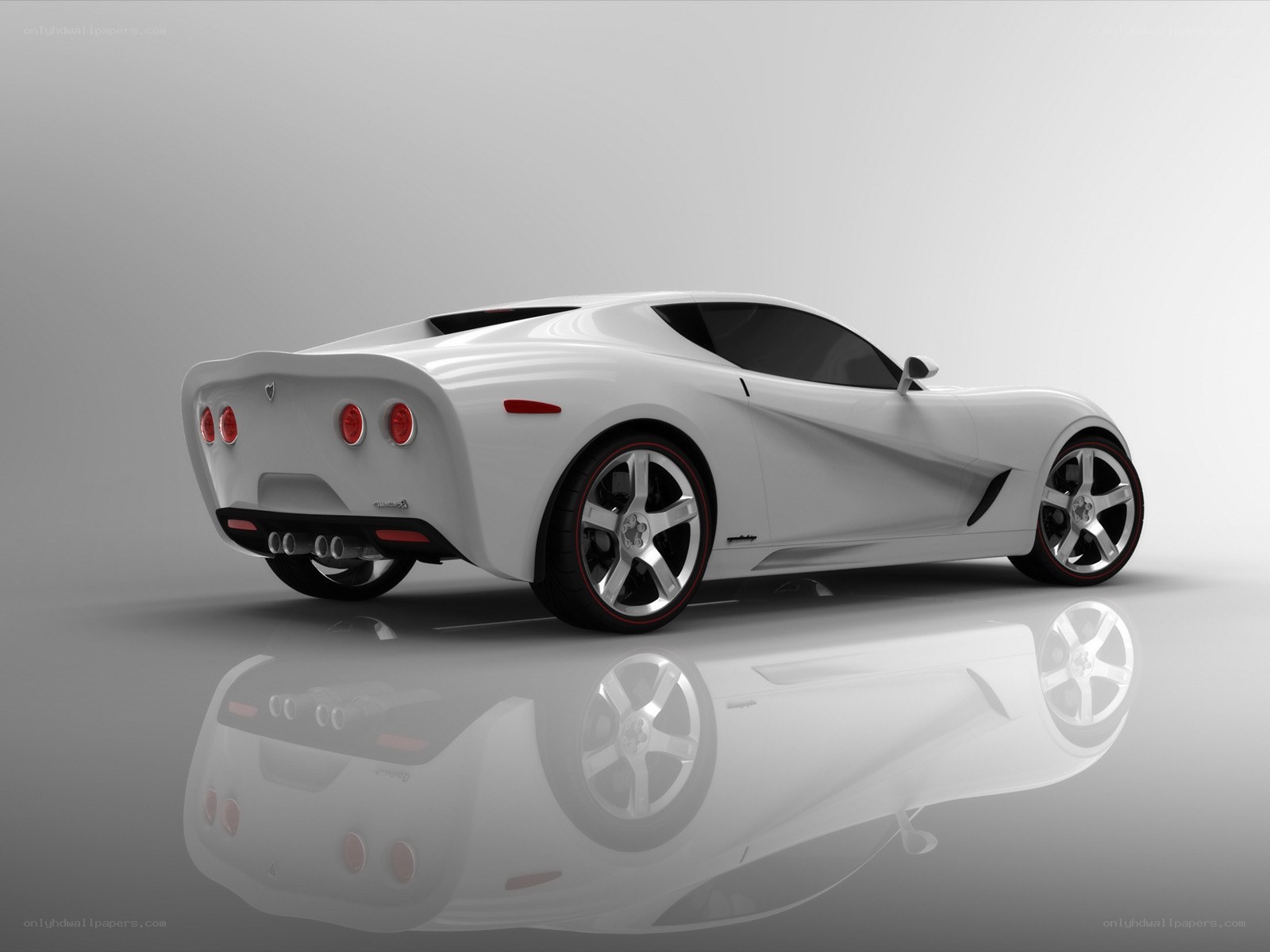 white sports car concept