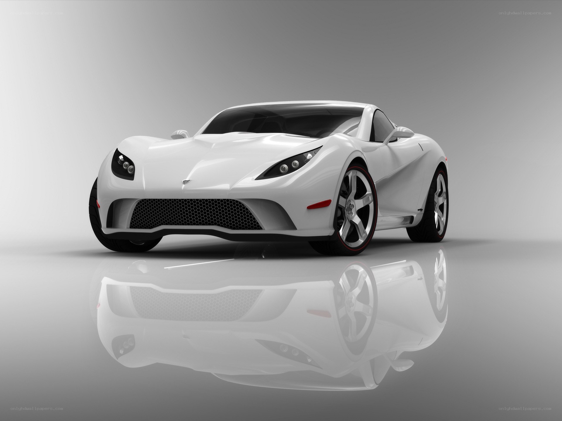 white sports car concept