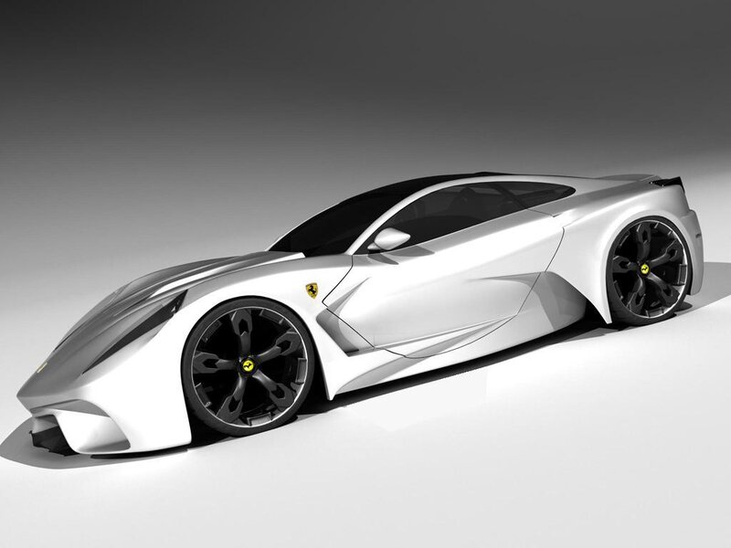 white sports car concept