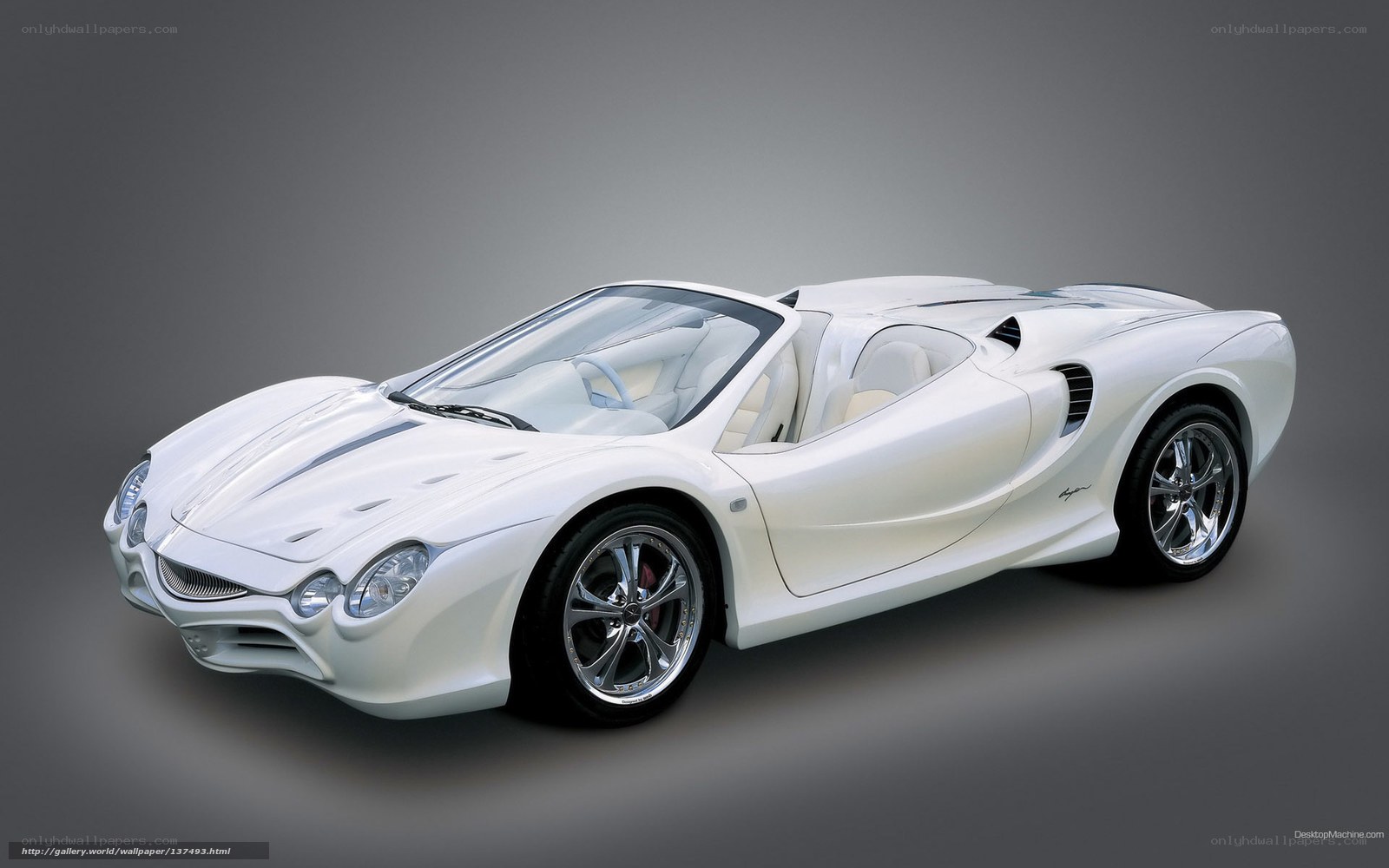 white sports car concept