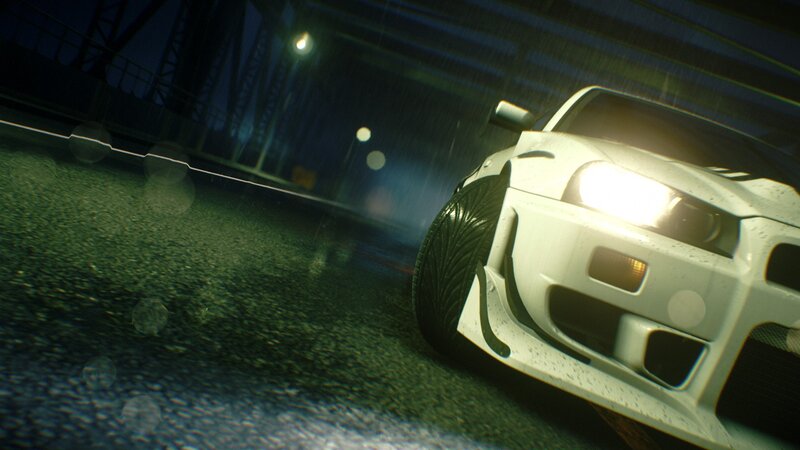White Sports Car — Dark, Dramatic