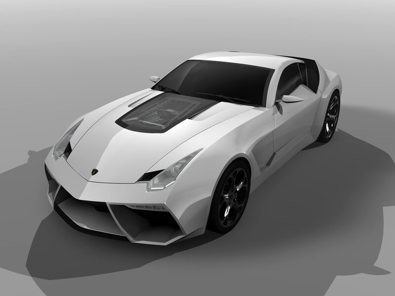 white sports car design