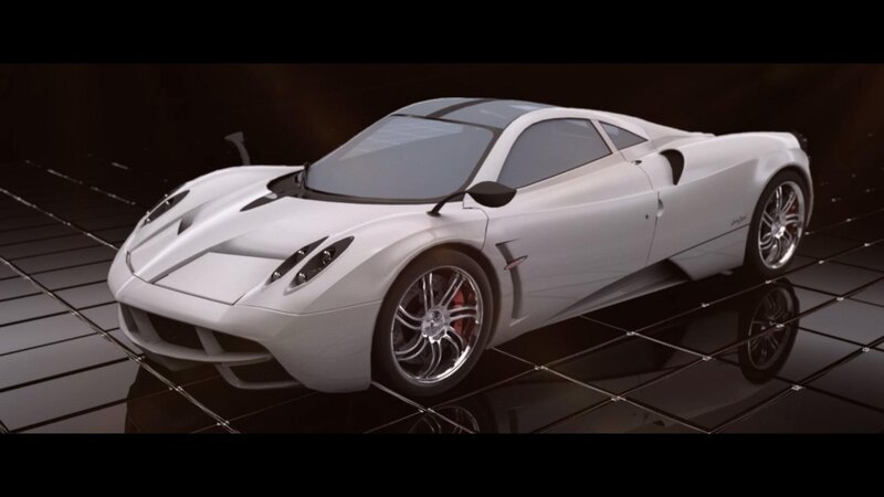 White Sports Car — Dramatic, 3d Render, Floor