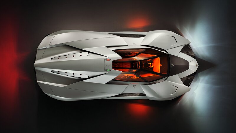 White Sports Car — Dramatic, 3d Render, Lights, Dashboard