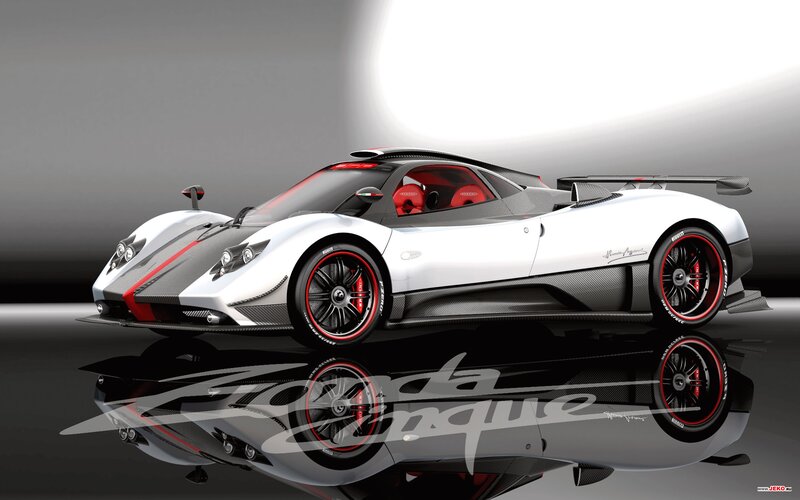 White Sports Car — Dramatic, 3d Render, Red Interior, Carbon Fiber, Tire