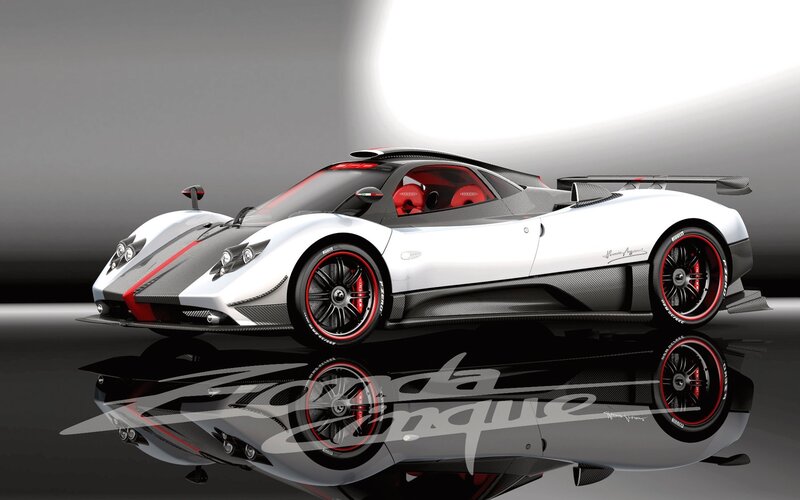 White Sports Car — Dramatic, 3d Render, Red Seats, Carbon Fiber, Tire, Reflection