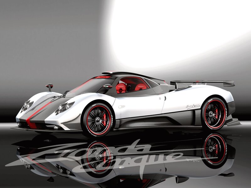 White Sports Car — Dramatic, 3d Render, Red Seats, Carbon Fiber, Tire