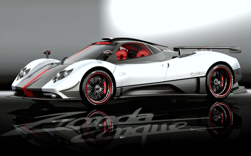 White Sports Car — Dramatic, 3d Render, Red Seats