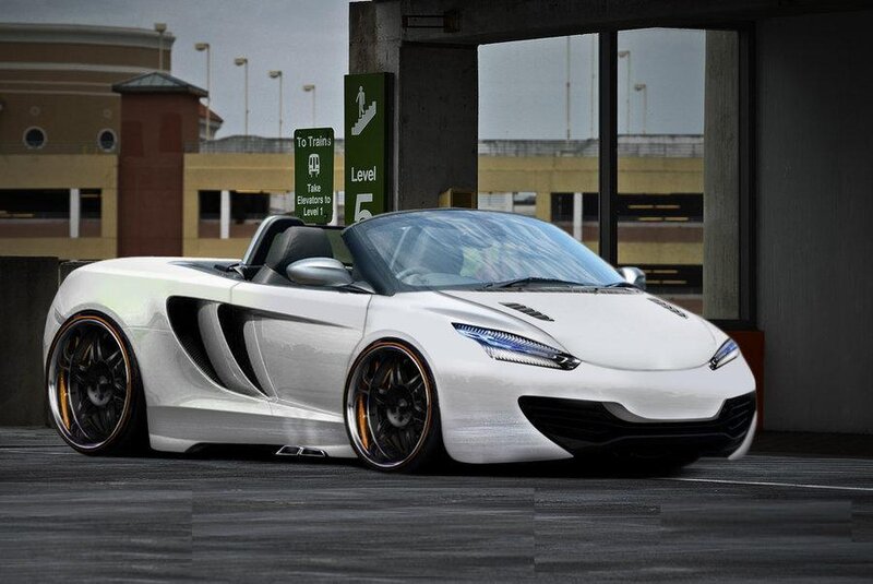 White Sports Car — Dramatic, 3d Render, Sign