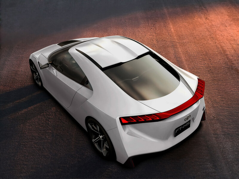 White Sports Car — Dramatic, 3d Render, Taillights