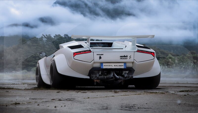 White Sports Car — Dramatic, 3d Render, Tire Smoke