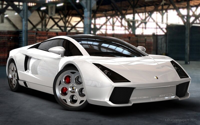 White Sports Car — Dramatic, 3d Render, Warehouse
