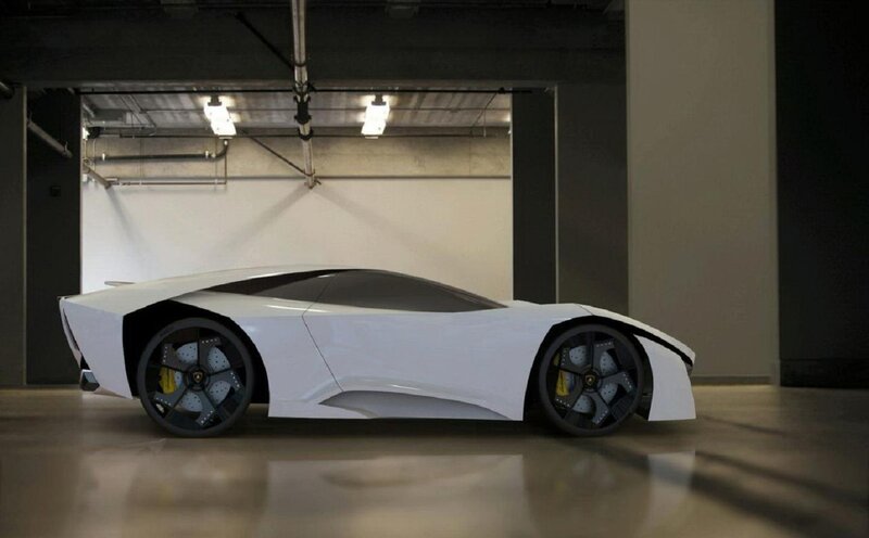 White Sports Car — Dramatic, 3d Render, Wheel