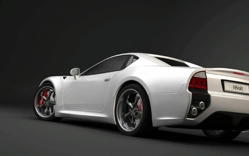 White Sports Car — Dramatic, 3d Render, Wheels, Brakes