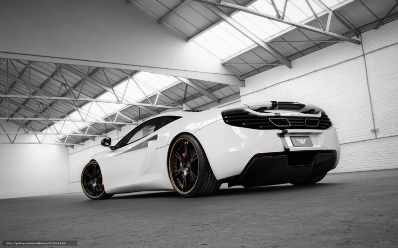 White Sports Car — Dramatic, 3d Render, Wheels, Building