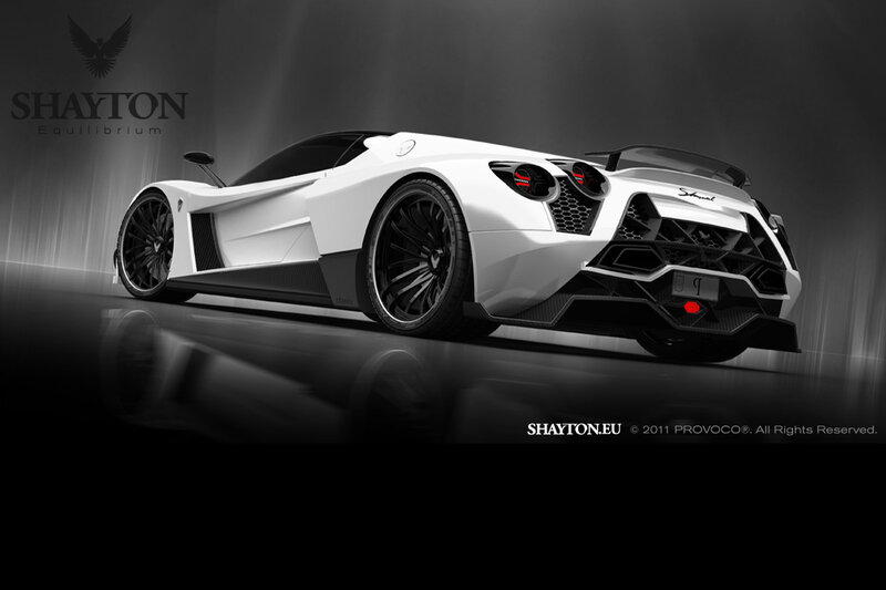 White Sports Car — Dramatic, 3d Render, Wheels, Logo