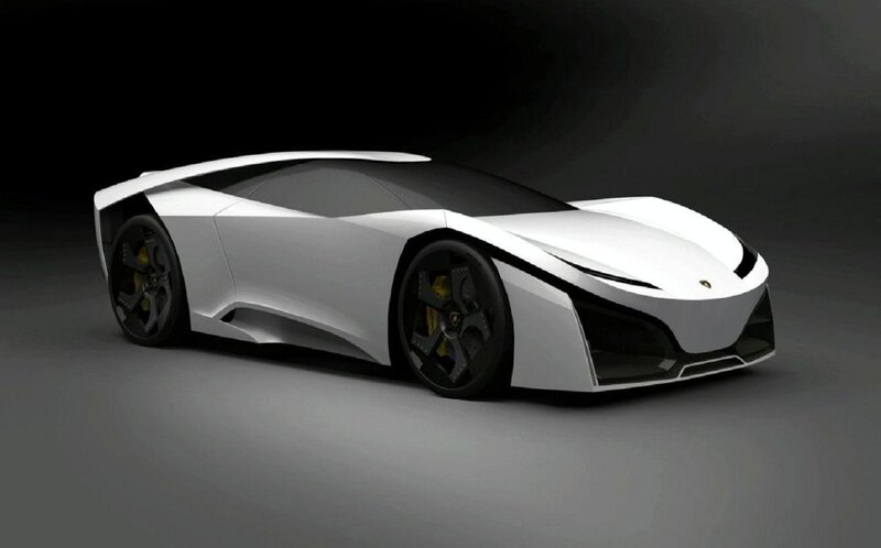 White Sports Car — Dramatic, 3d Render, Wheels