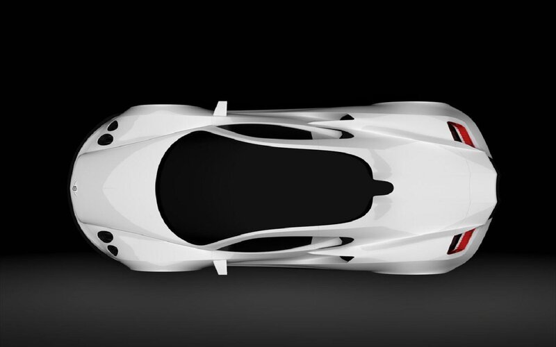 White Sports Car — Dramatic, 3d Render, Windows