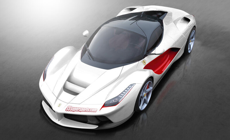White Sports Car — Dramatic, 3d Render, Windshield