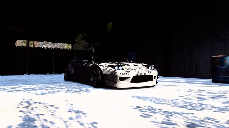 White Sports Car — Dramatic, Afternoon, 3d Render, Barrel