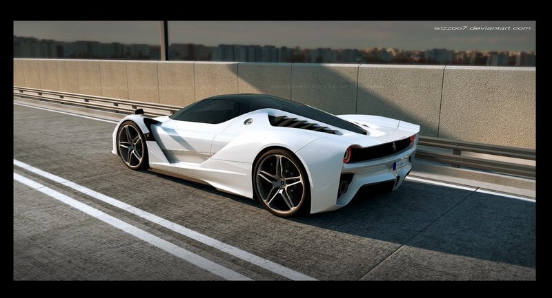 White Sports Car — Dramatic, Afternoon, 3d Render