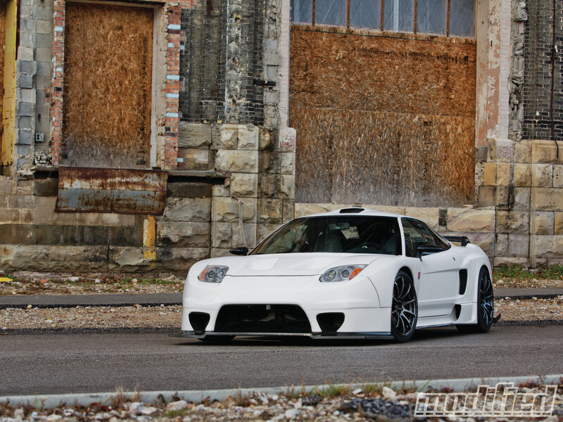 White Sports Car — Dramatic, Afternoon, Photograph, Abandoned Building