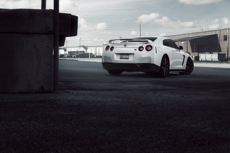 White Sports Car — Dramatic, Afternoon, Photograph, Building, Concrete Wall