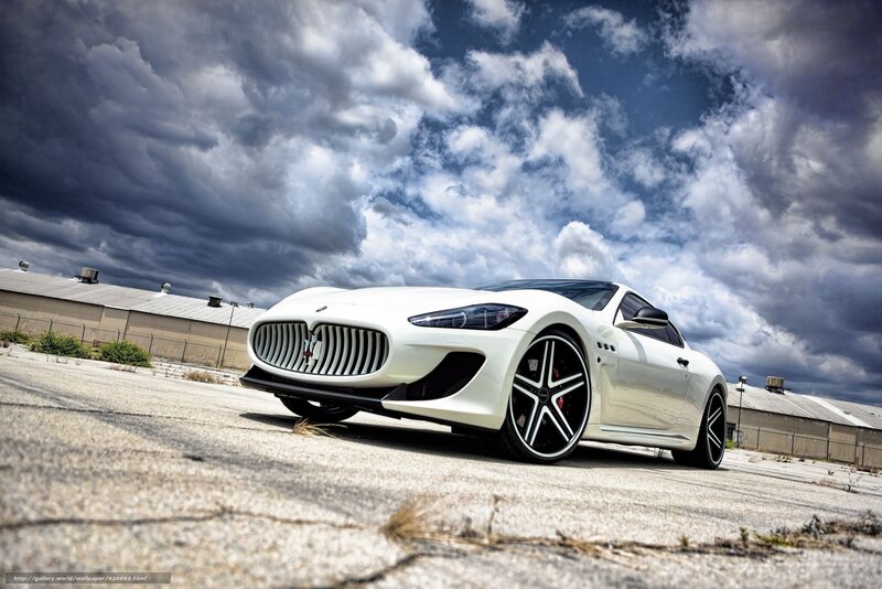 White Sports Car — Dramatic, Afternoon, Photograph, Cloudy Sky