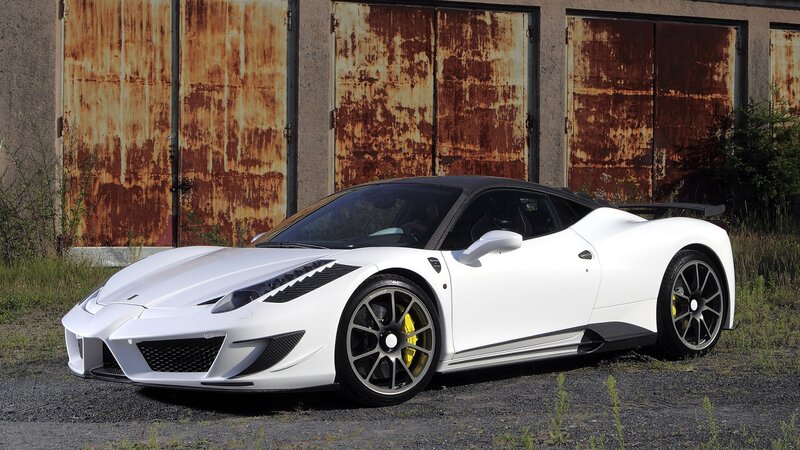 White Sports Car — Dramatic, Afternoon, Photograph, Rusty Doors
