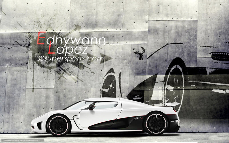 White Sports Car — Dramatic, Digital Art, Concrete Wall