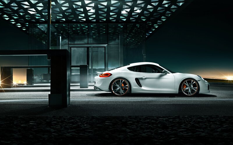 White Sports Car — Dramatic, Night, Photograph, Building, City Lights