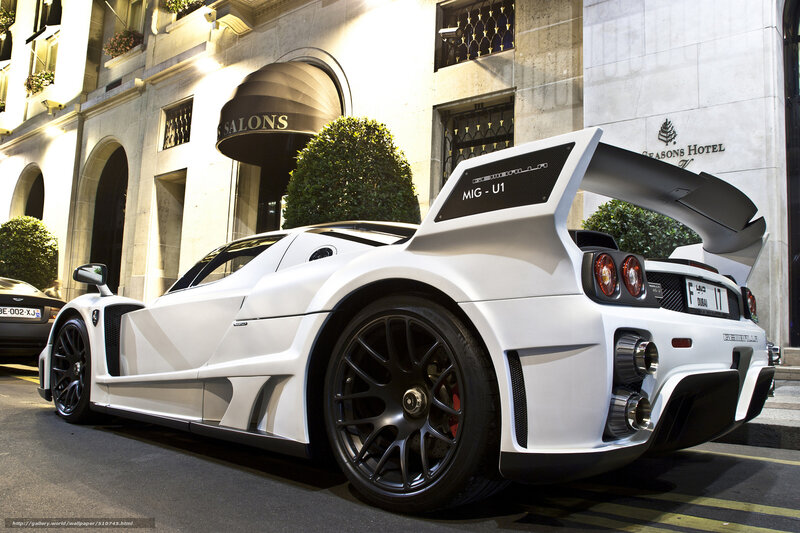 White Sports Car — Dramatic, Night, Photograph, Building, Trees