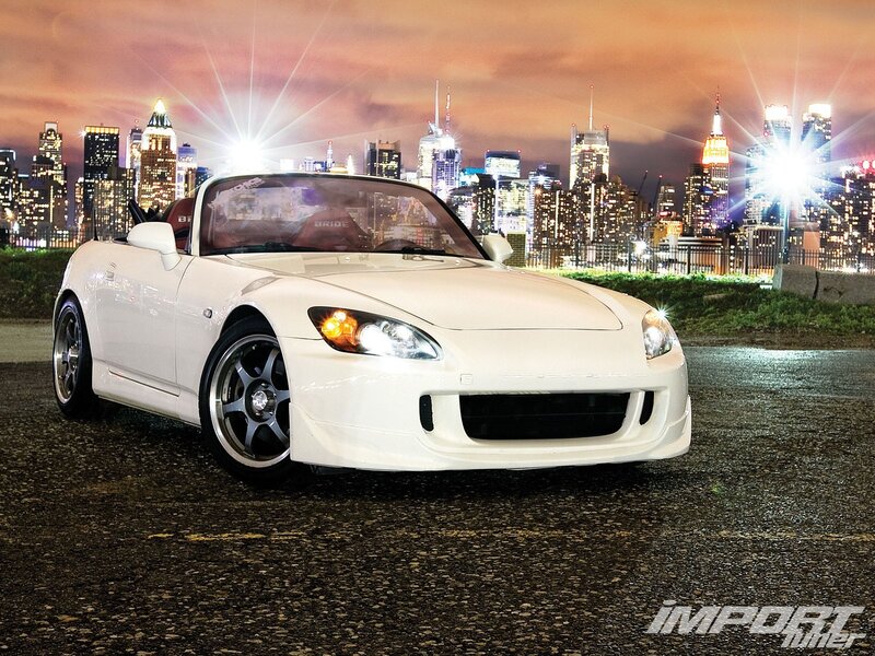 White Sports Car — Dramatic, Night, Photograph, City Skyline, Convertible