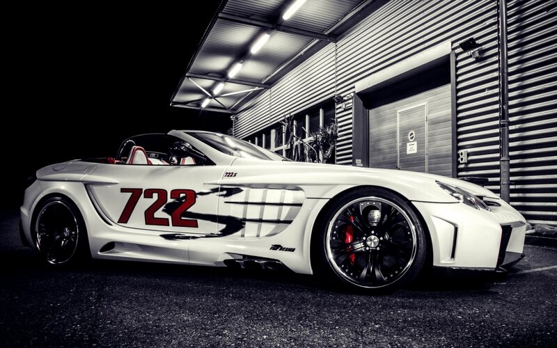 White Sports Car — Dramatic, Night, Photograph, Garage