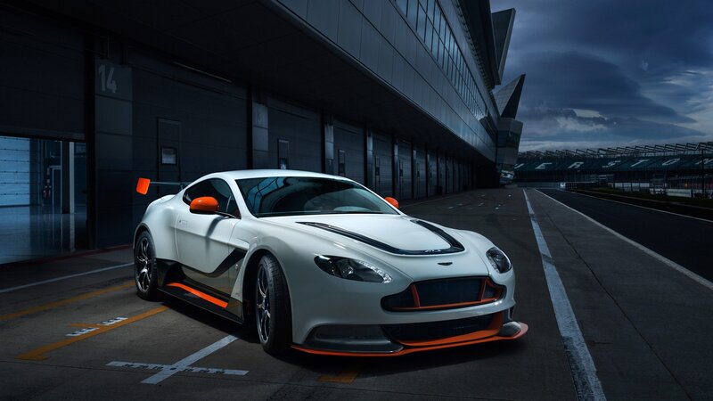 White Sports Car — Dramatic, Night, Photograph, Race Track, Garage
