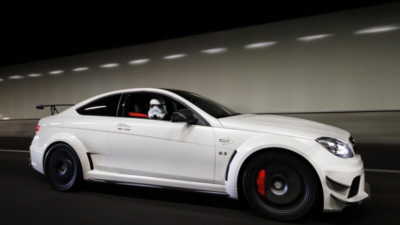White Sports Car — Dramatic, Night, Photograph, Stormtrooper