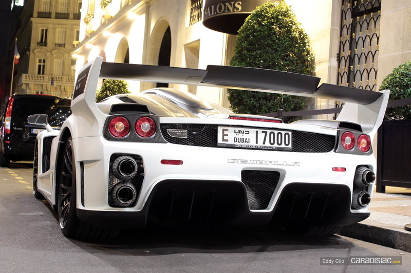 White Sports Car — Dramatic, Night, Photograph