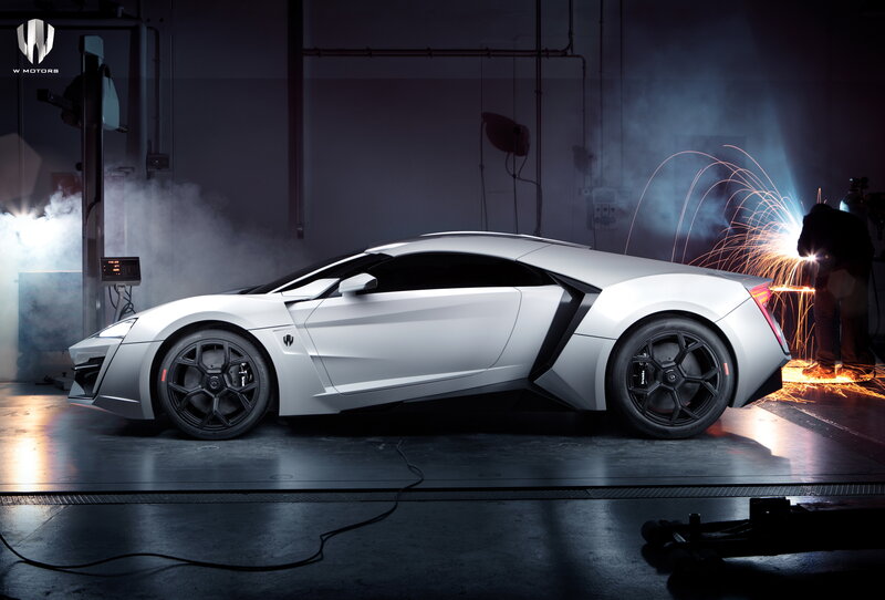 White Sports Car — Dramatic, Night, Photograph, Welder
