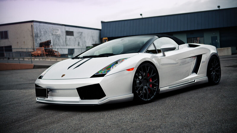 White Sports Car — Dramatic, Photograph, Building, Asphalt