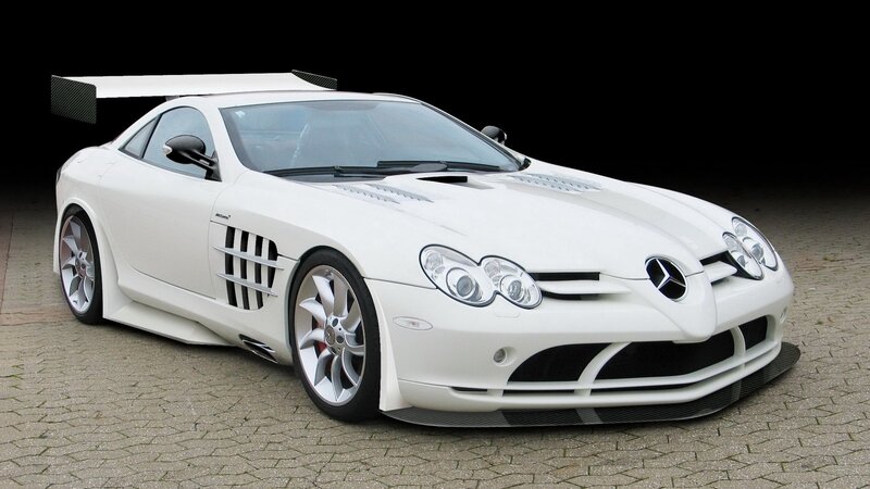 White Sports Car — Dramatic, Photograph, Carbon Fiber Wing