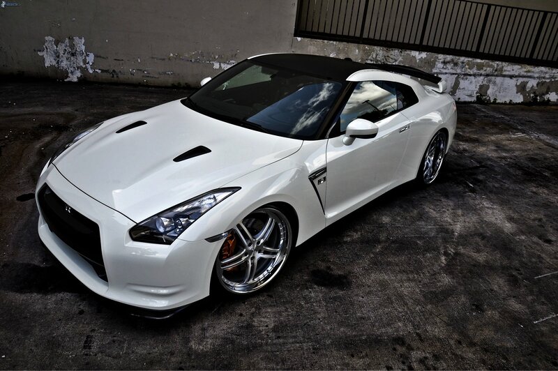 White Sports Car — Dramatic, Photograph, Concrete Ground, Wall