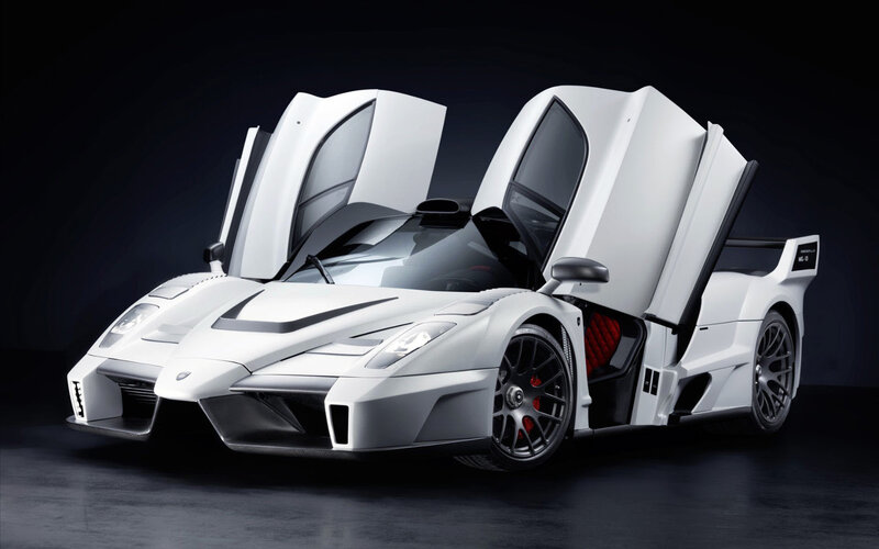 White Sports Car — Dramatic, Photograph, Doors Open