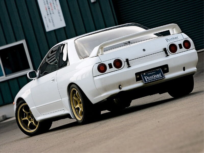 White Sports Car — Dramatic, Photograph, Gold Wheels