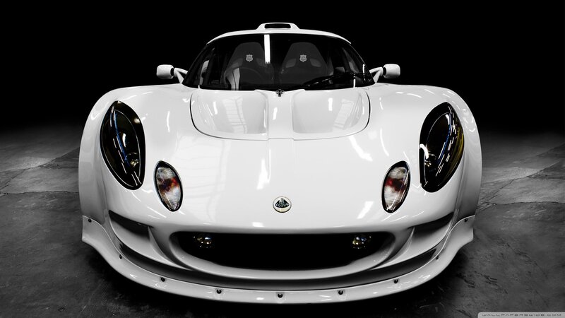 White Sports Car — Dramatic, Photograph, Headlights, Windshield, Black