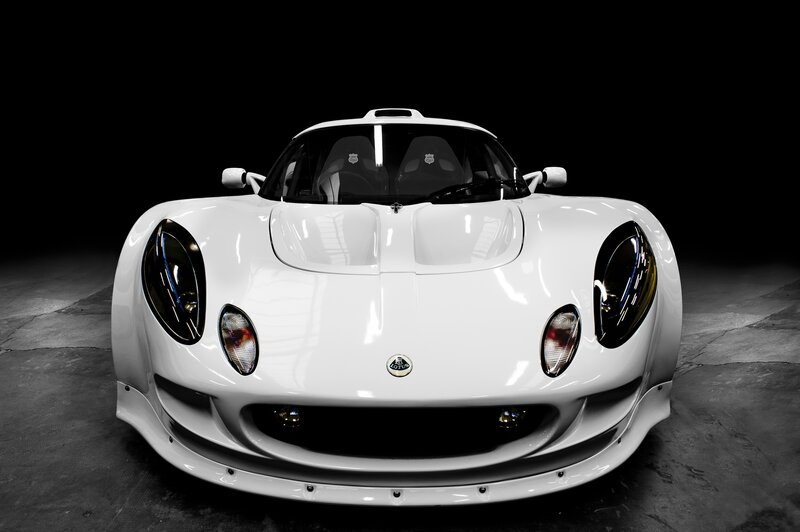 White Sports Car — Dramatic, Photograph, Headlights, Windshield